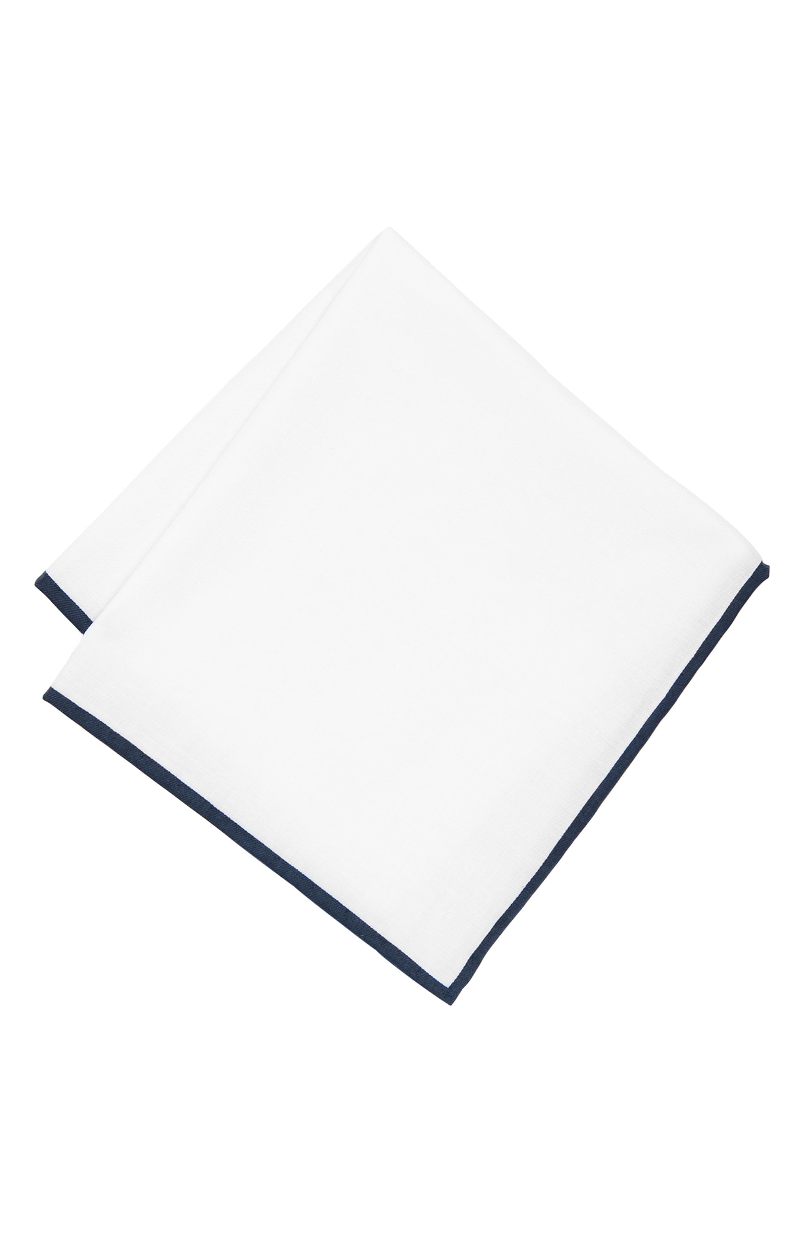 CONSTRUCT Pipe Trim Cotton Pocket Square