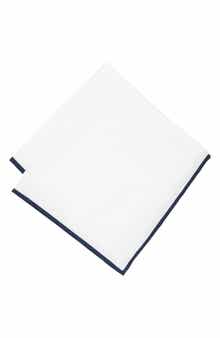 CONSTRUCT Pipe Trim Cotton Pocket Square