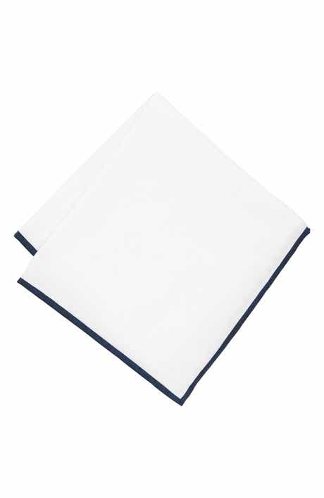 CONSTRUCT Pipe Trim Cotton Pocket Square