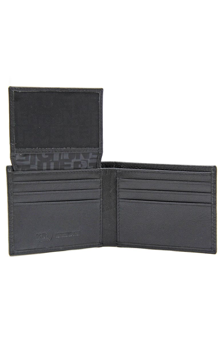 True Religion Bifold Leather Wallet, Alternate, color, Black