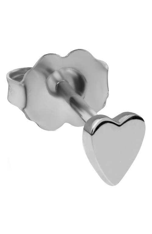 Maria Tash Heart Single Stud Earring In 14k White Gold