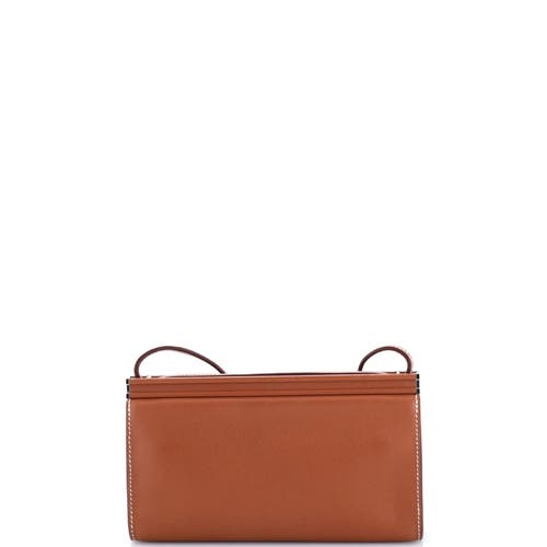 Pre-owned Hermes Hermes Clic-h Shoulder Bag Evercolor 21 In Gold