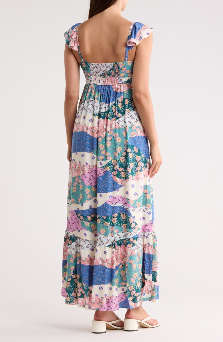 Lovestitch Sweetheart Maxi Dress, Alternate, color, Ivory/ Jade