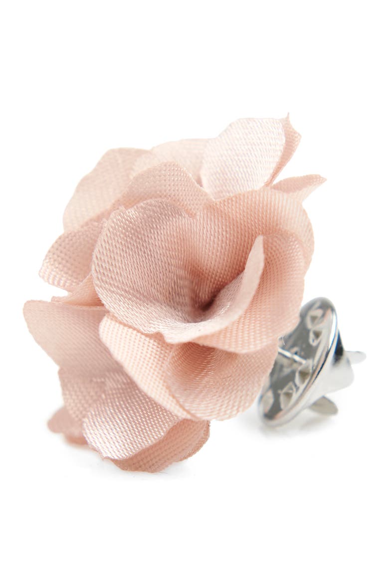 Men's Flower Lapel Pin, Alternate, color, PALE BLUSH