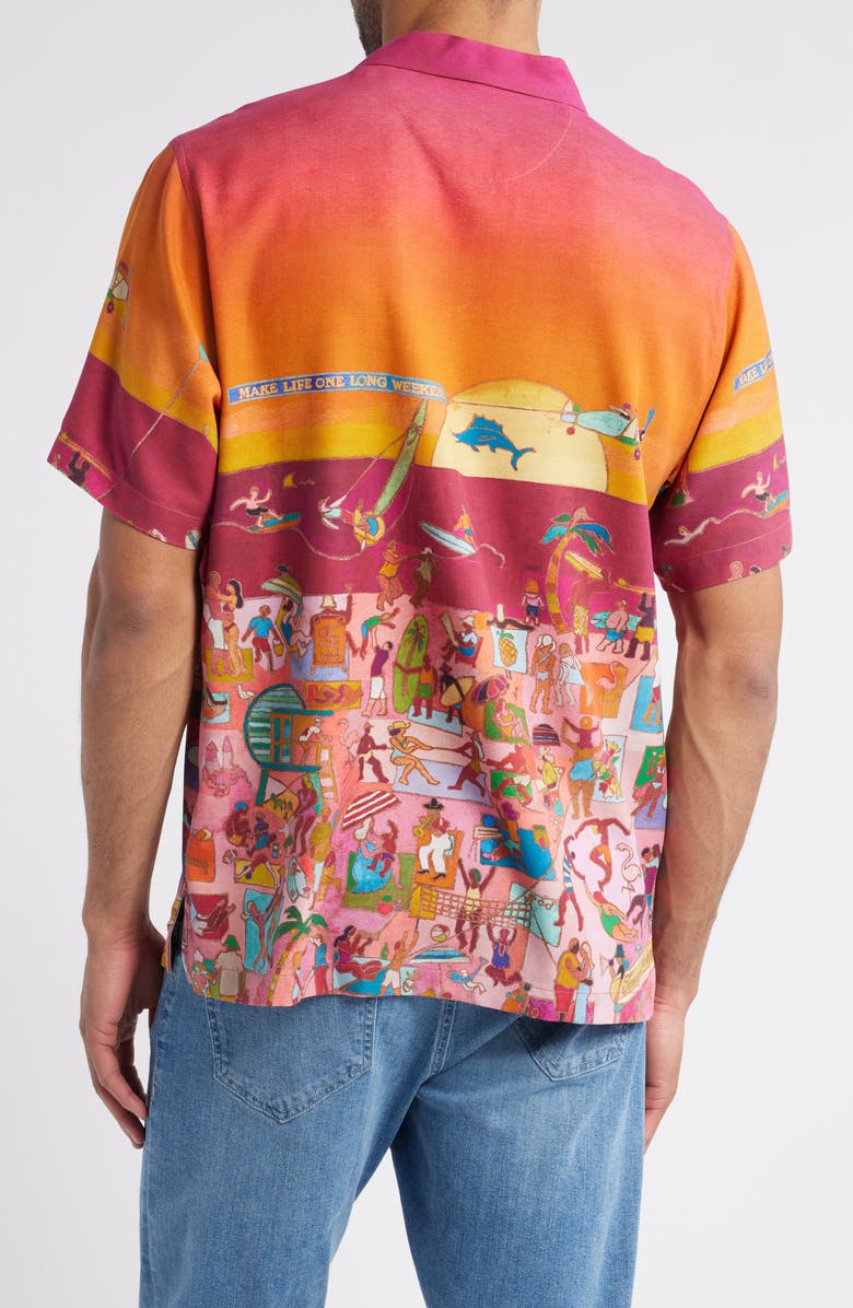 Tommy Bahama Scenic to Believe It Border Print Camp Shirt, Alternate, color,