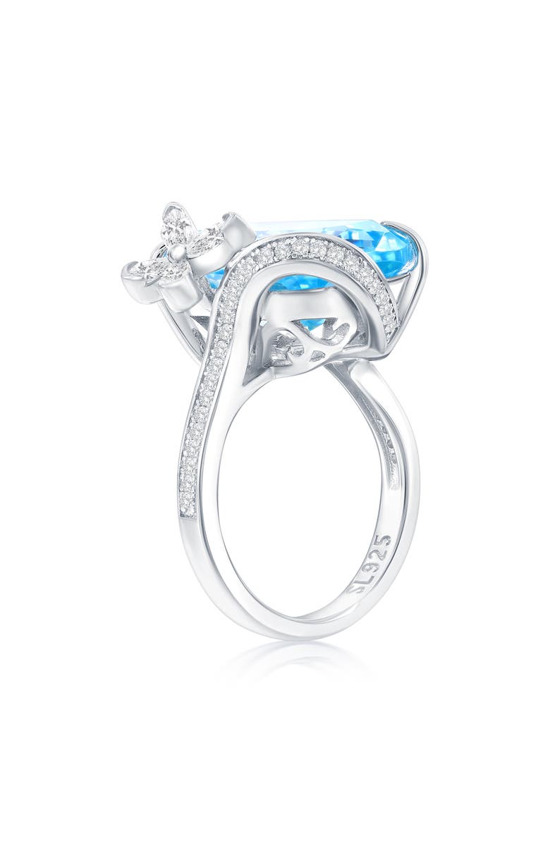 SUZY LEVIAN Gala Firework Butterfly Ring, Alternate, color, Aqua