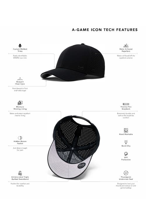 Melin A-game Icon Hydro Performance Snapback Hat In Heather Charcoal