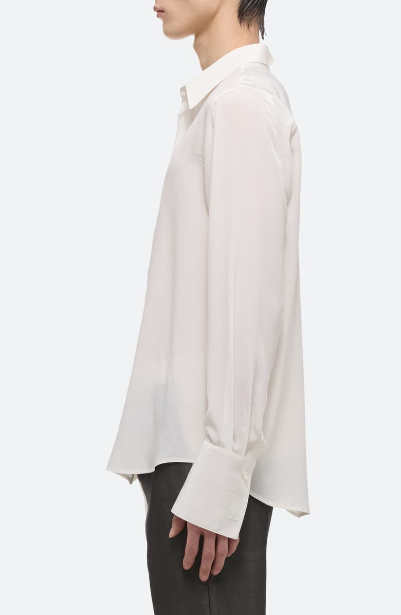 Helmut Lang Colorblocked Silk Button-Up Shirt, Alternate, color, 