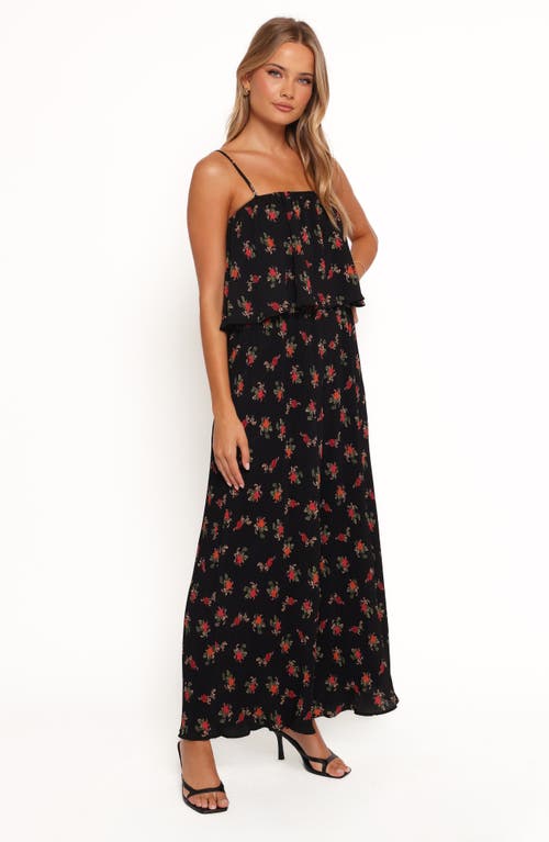 Petal And Pup Petal & Pup Jillian Floral Plissé Jumpsuit In Black