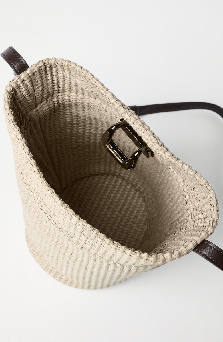 Brunello Cucinelli Sartorial small bucket bag, Alternate, color, Beige