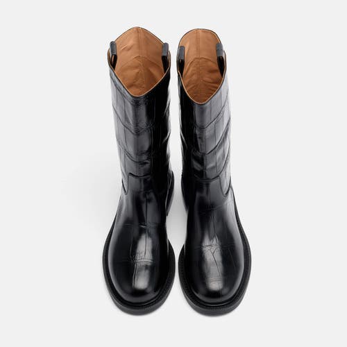 Marc Nolan Blair Mid-calf Riding Boots In Black