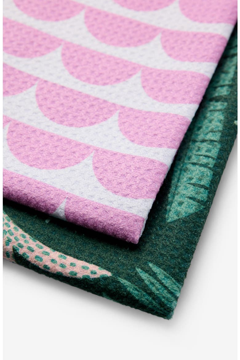 Kitchen Tea Towel Set, Alternate, color, Scallop Forest