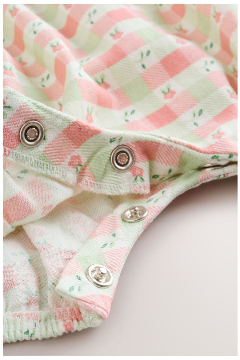 Pastel Gingham Frill Romper & Bodysuit Set, Alternate, color, PINK