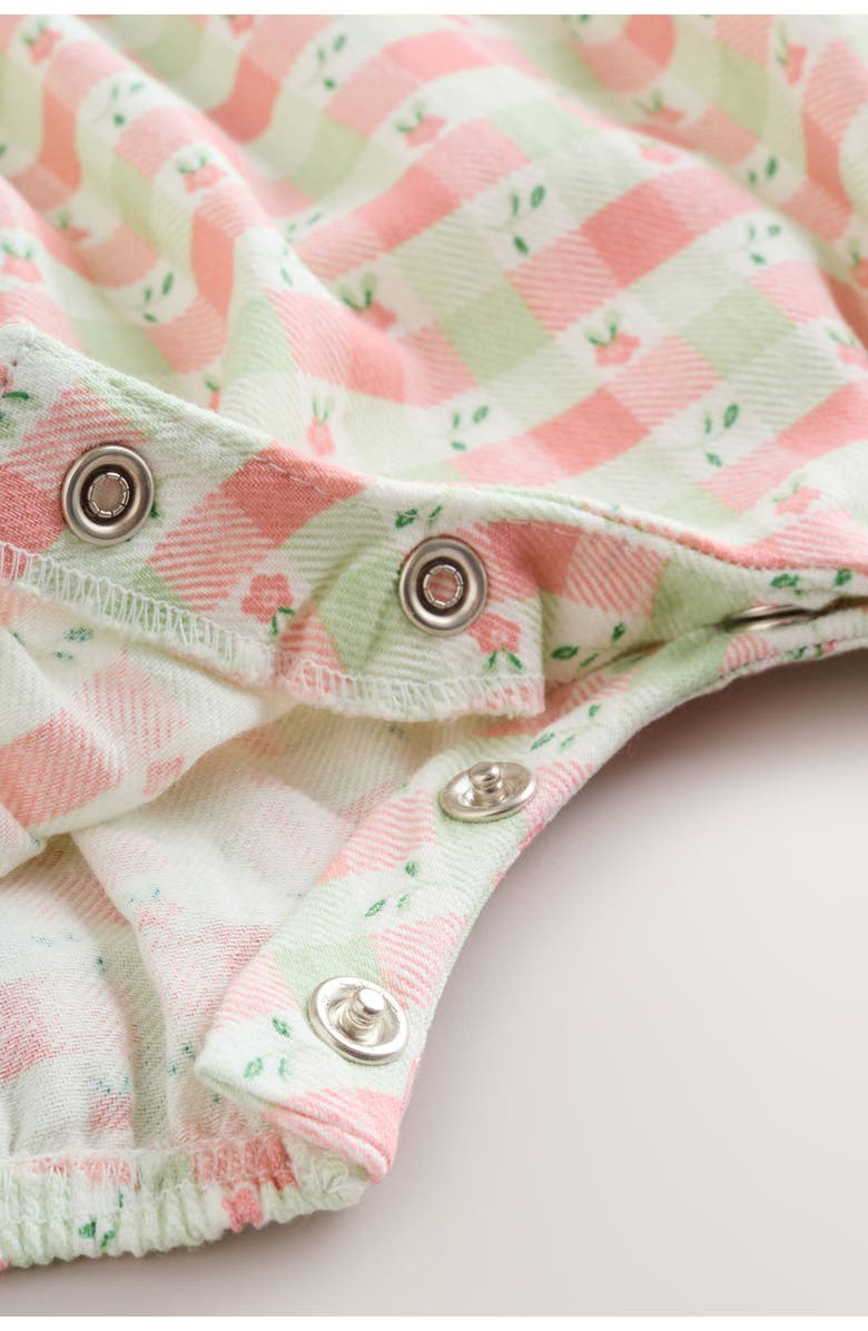 NEXT Pastel Gingham Frill Romper & Bodysuit Set, Alternate, color, Pink