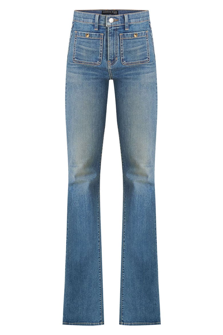 Florence High Waist Flare Hem Jeans, Alternate, color, WATERFALL