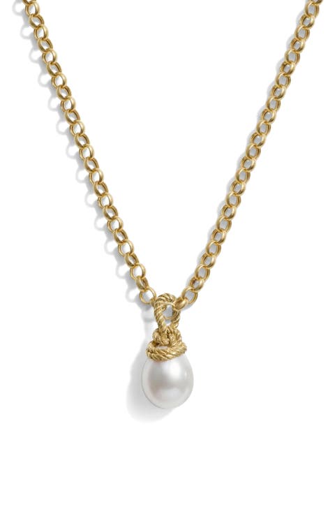 Adorned Genuine Freshwater Pearl Pendant Necklace