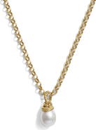 Awe Inspired Adorned Genuine Freshwater Pearl Pendant Necklace
