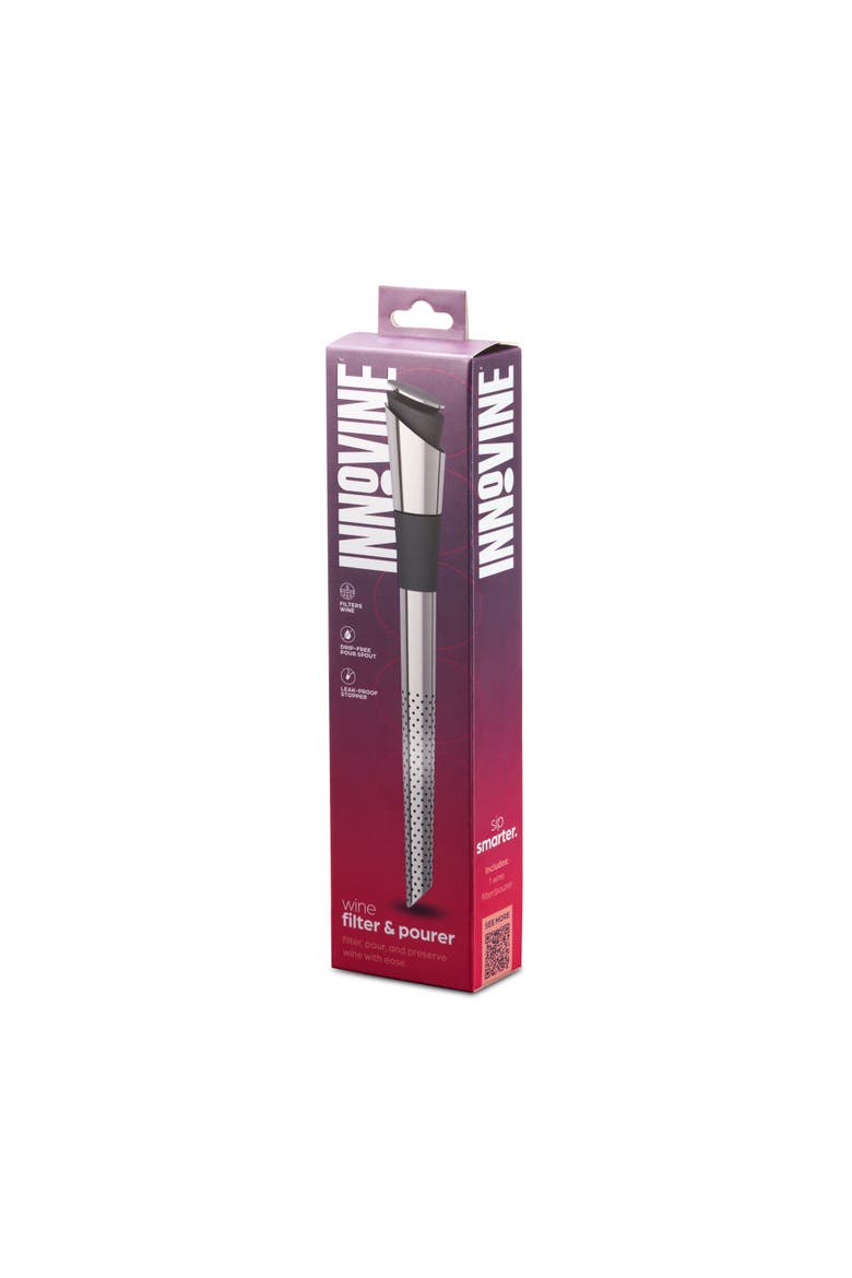 Wine Filter and Pourer, Alternate, color, Silver
