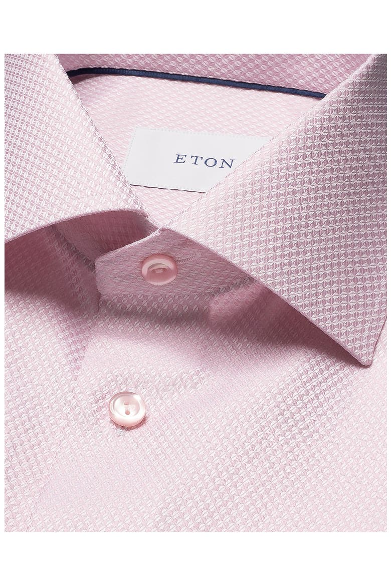 Contemporary Fit Textured Solid Dress Shirt, Alternate, color, MEDIUM PINK