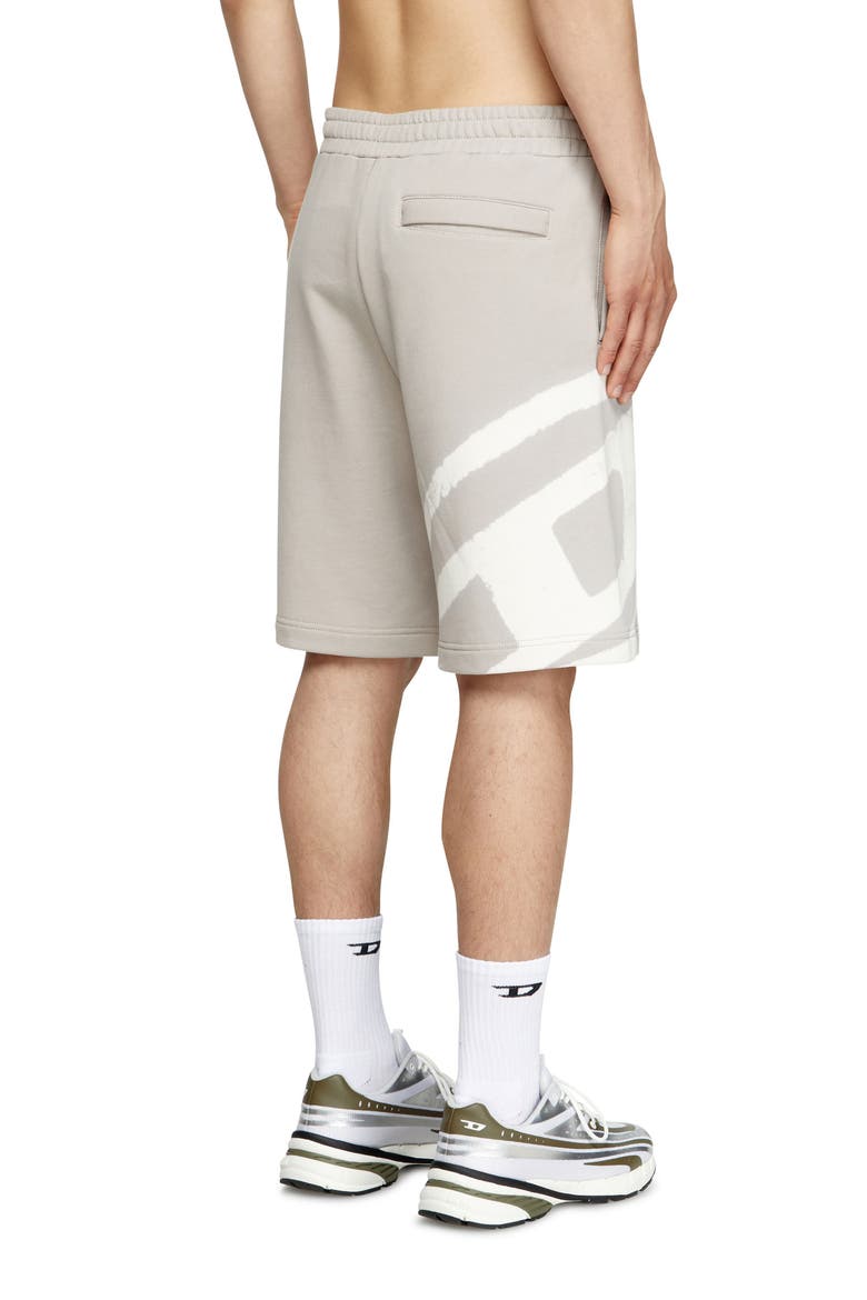 P-Crow-Bleach Sweat Shorts, Alternate, color, ASH/ GREY