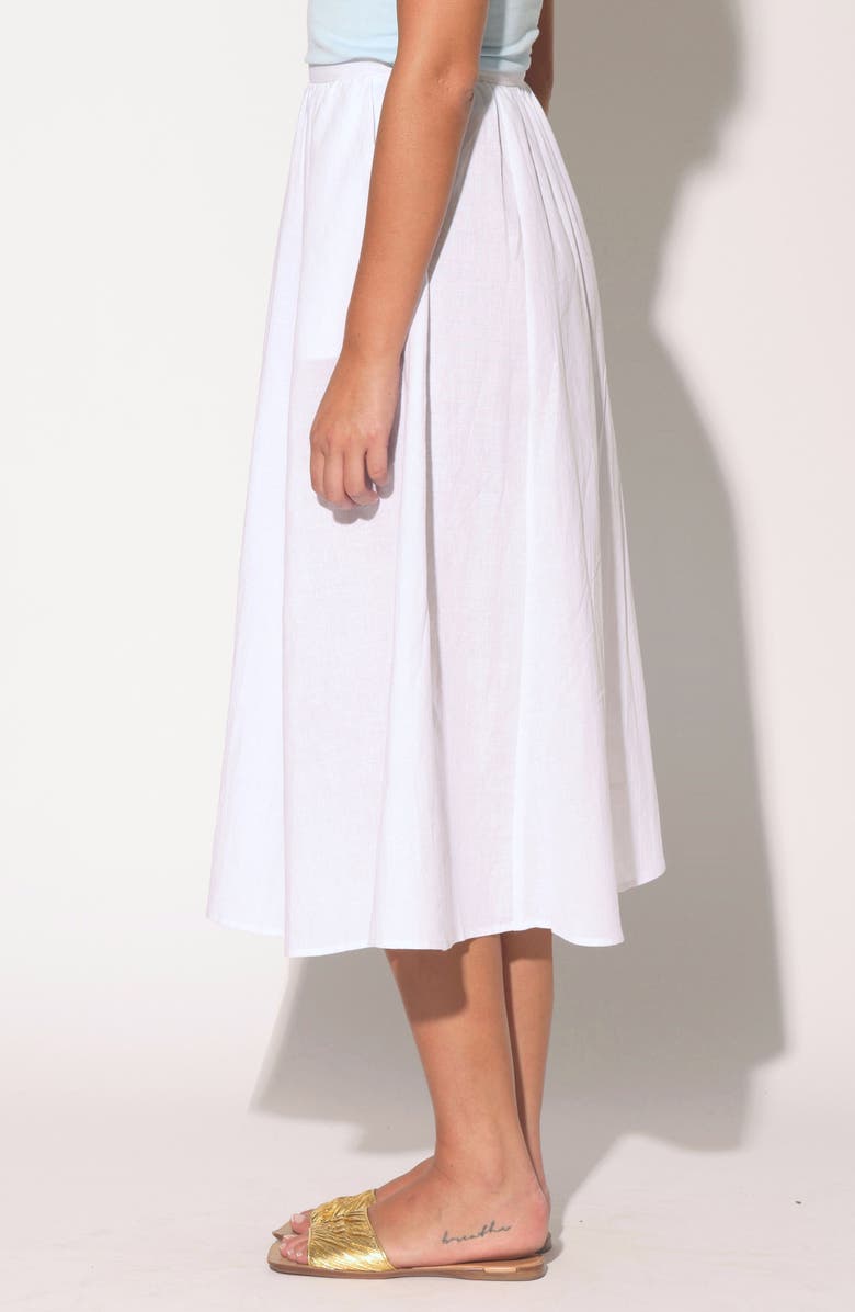 Walter Baker Sharon Cotton & Linen Midi Skirt, Alternate, color,