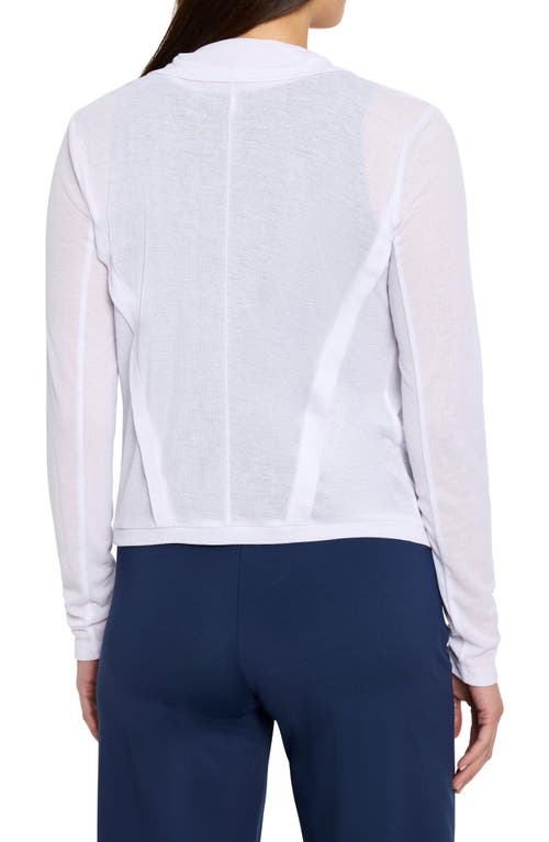 Nz Active By Nic+zoe Gauzy Snap Front Cardigan In White