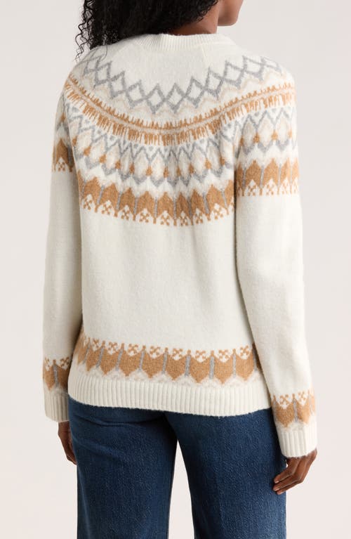 Dkny Jeans Fair Isle Crewneck Sweater In Multi