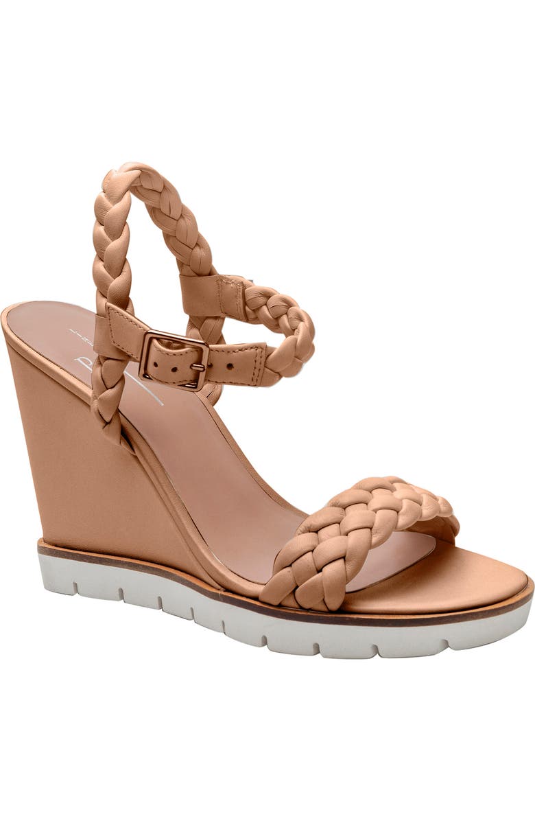 Linea Paolo Esie Ankle Strap Wedge Sandal, Main, color, Desert