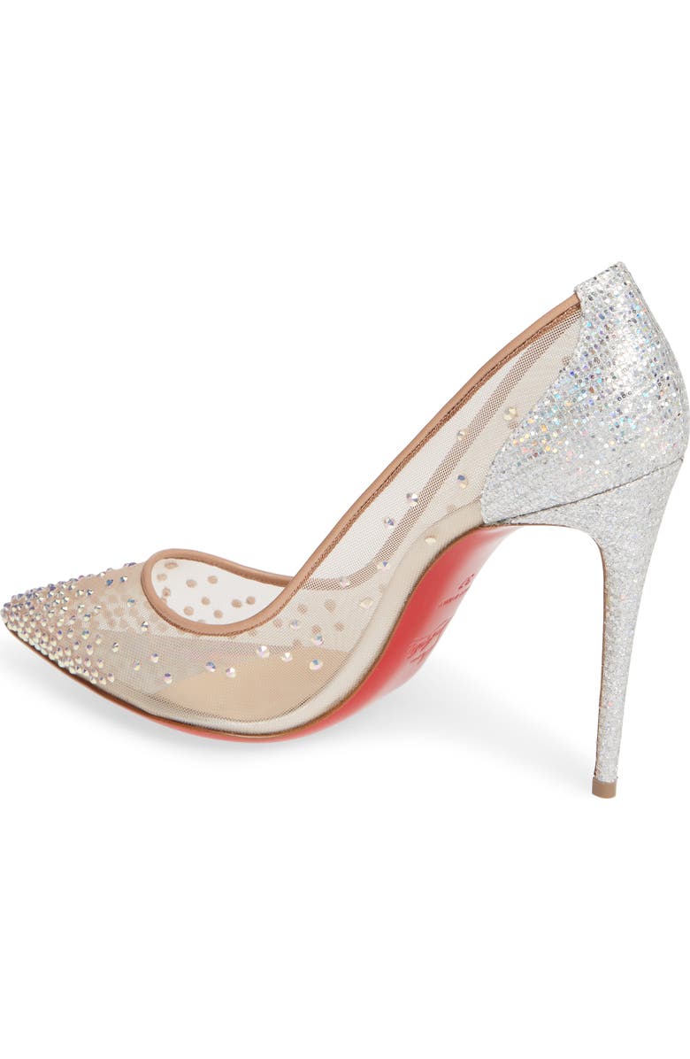 Christian Louboutin Follies Strass Pointed Toe Pump, Alternate, color,