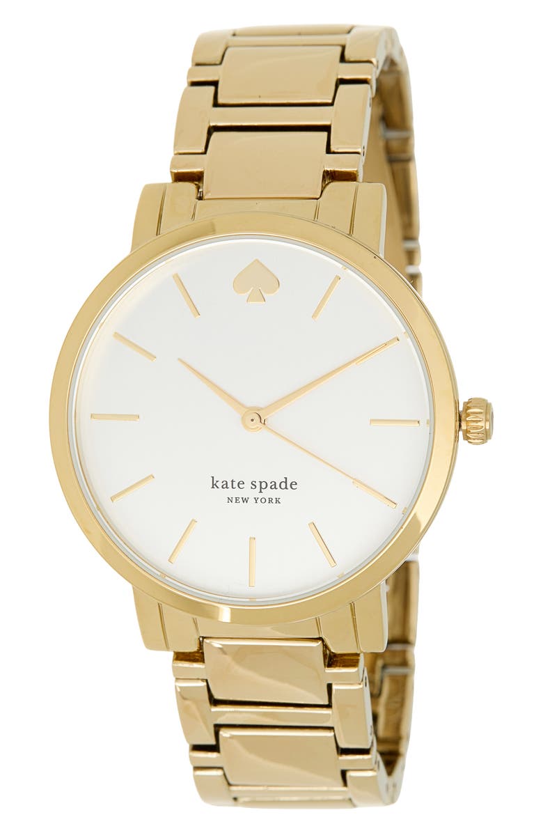 Kate Spade New York gramercy bracelet watch, 38mm, Main, color, Gold