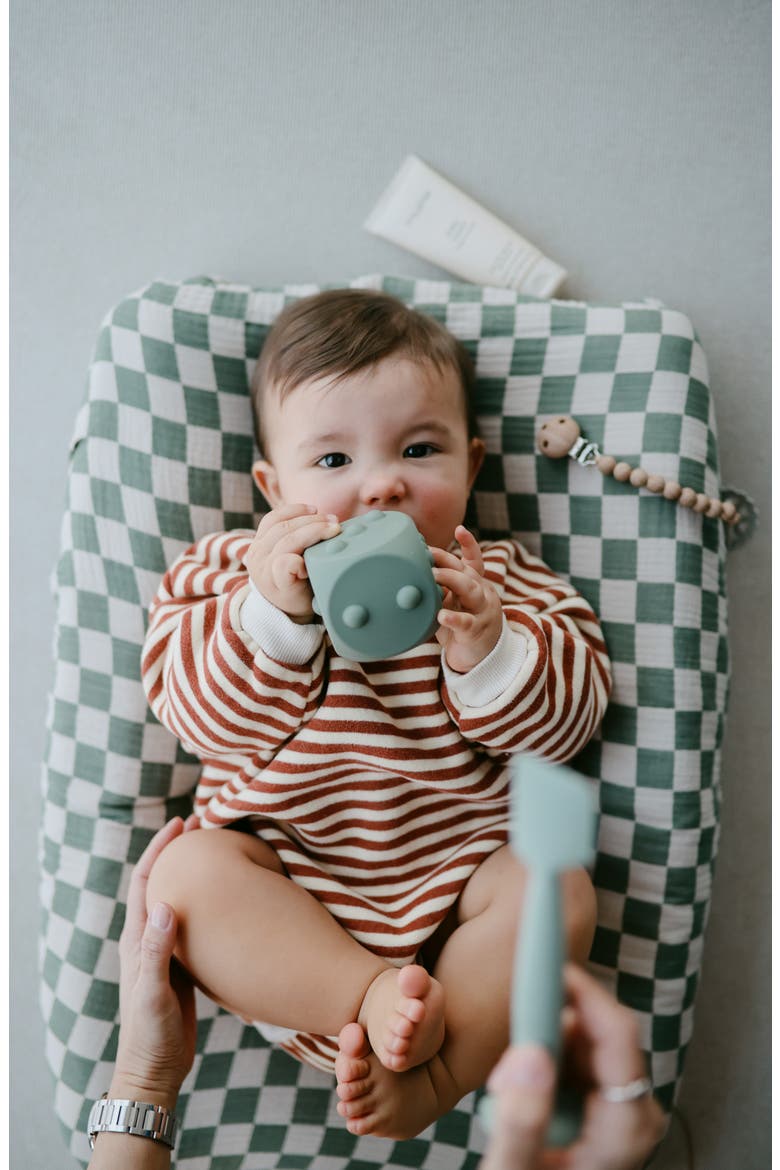 Silicone Pacifier Clip, Alternate, color, FAUX WOOD