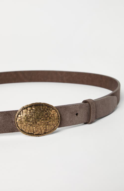 Brunello Cucinelli Belt With Detailed Buckle In Brown