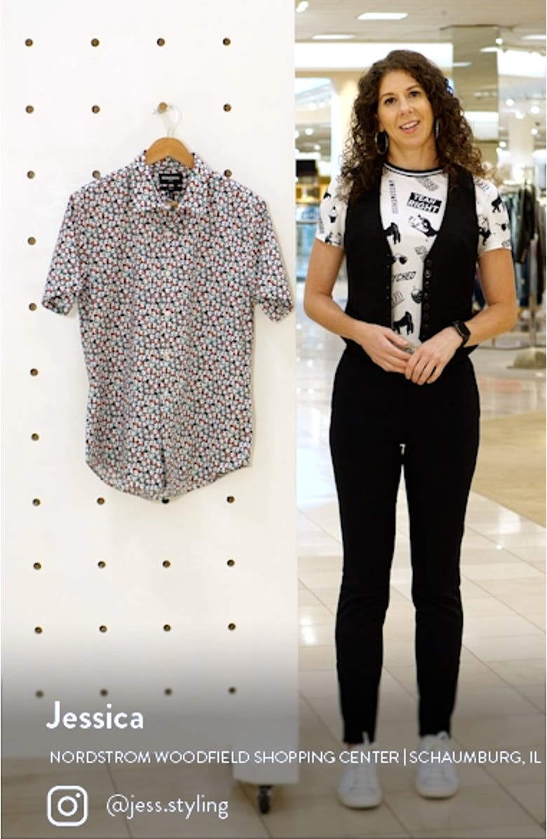 Riviera Slim Fit Short Sleeve Button-Up Shirt, sales video thumbnail