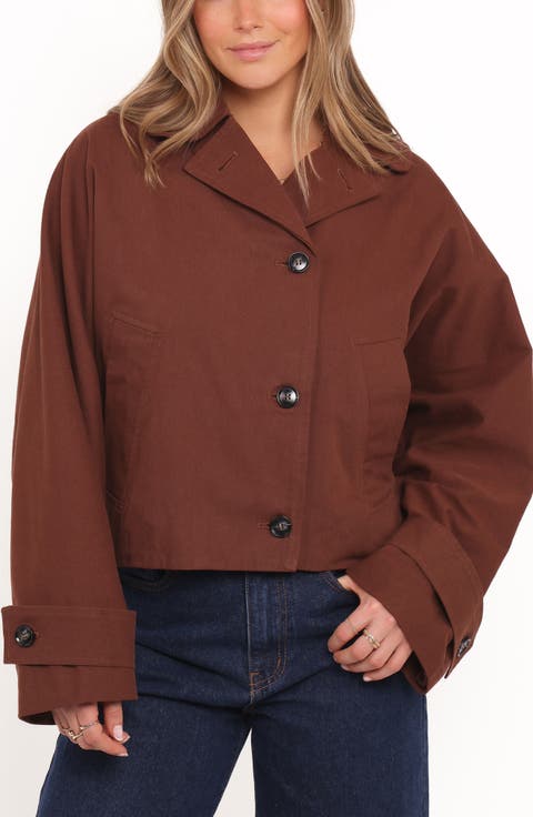 Notion Cotton Twill Crop Trench Coat