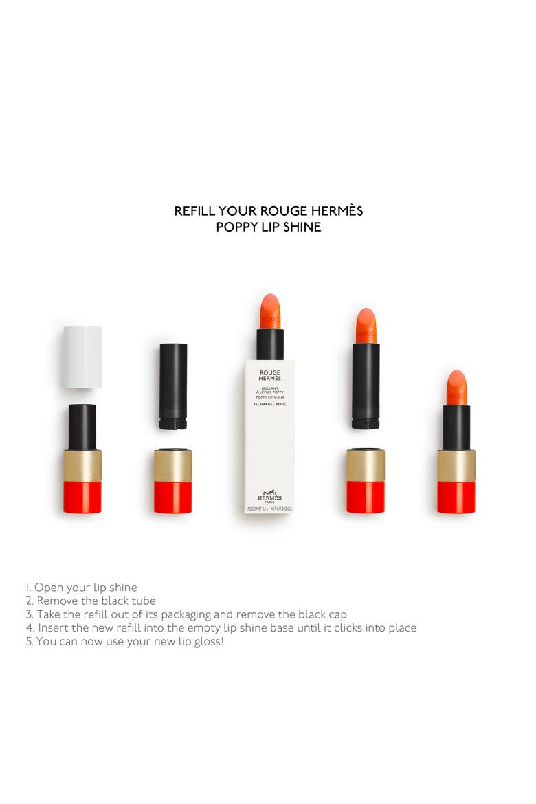 Rouge Hermès - Poppy Lip Shine, Alternate, color, POPPY