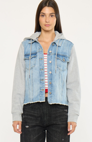 KanCan Karine Denim Hoodie Jacket