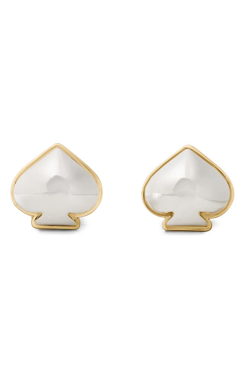 Kate Spade New York spade stud earrings, Main, color, Silver/ Gold