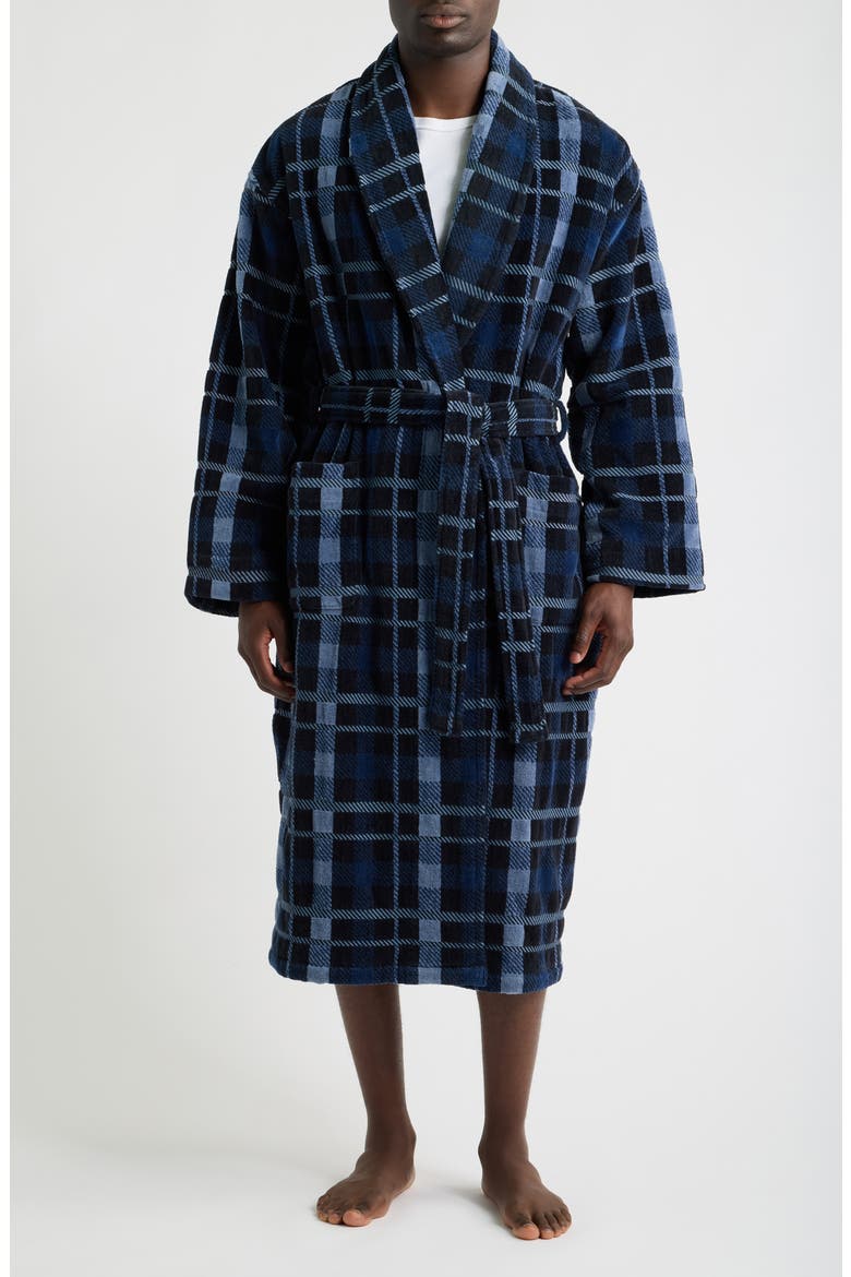 Terry Shawl Robe, Main, color, NAVY/ BLUE