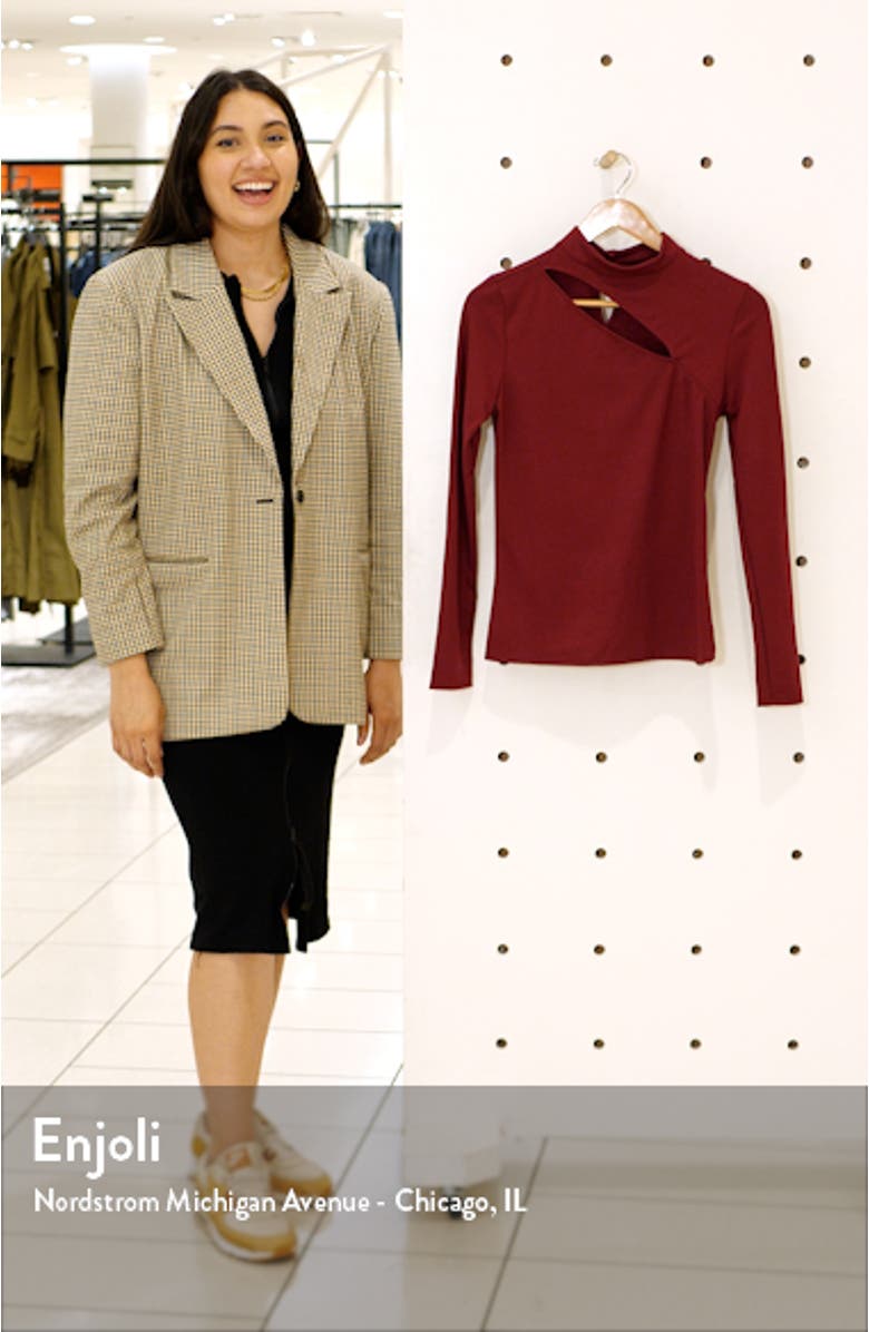 Cutout Mock Neck Knit Top, sales video thumbnail