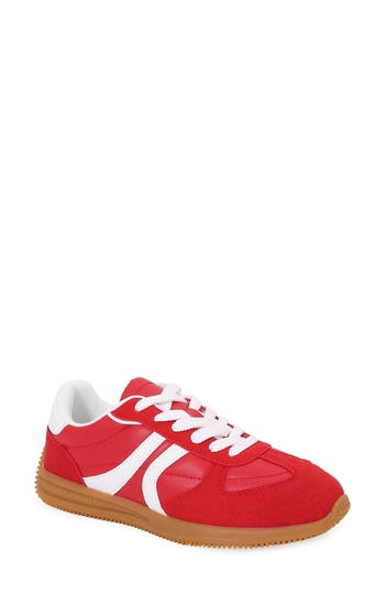 Berness Curve Stripe Sneaker In Red