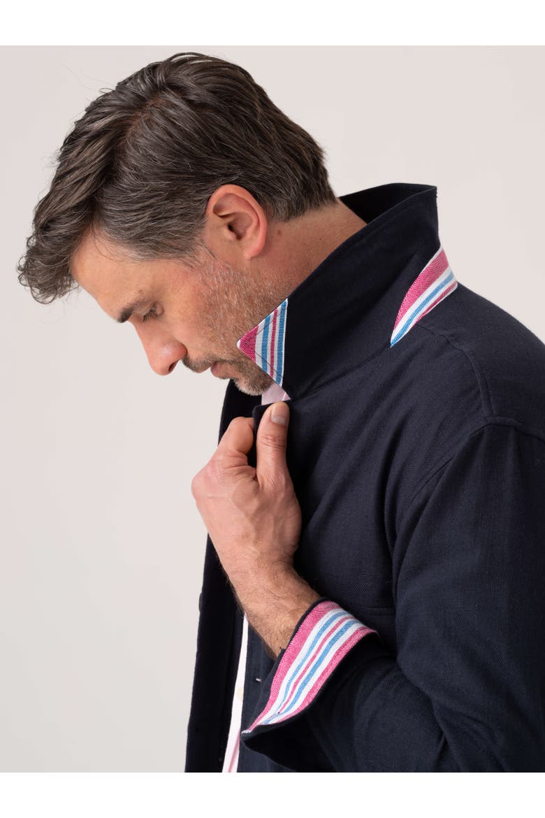 Cotton Shirt Jacket, Alternate, color, Navy