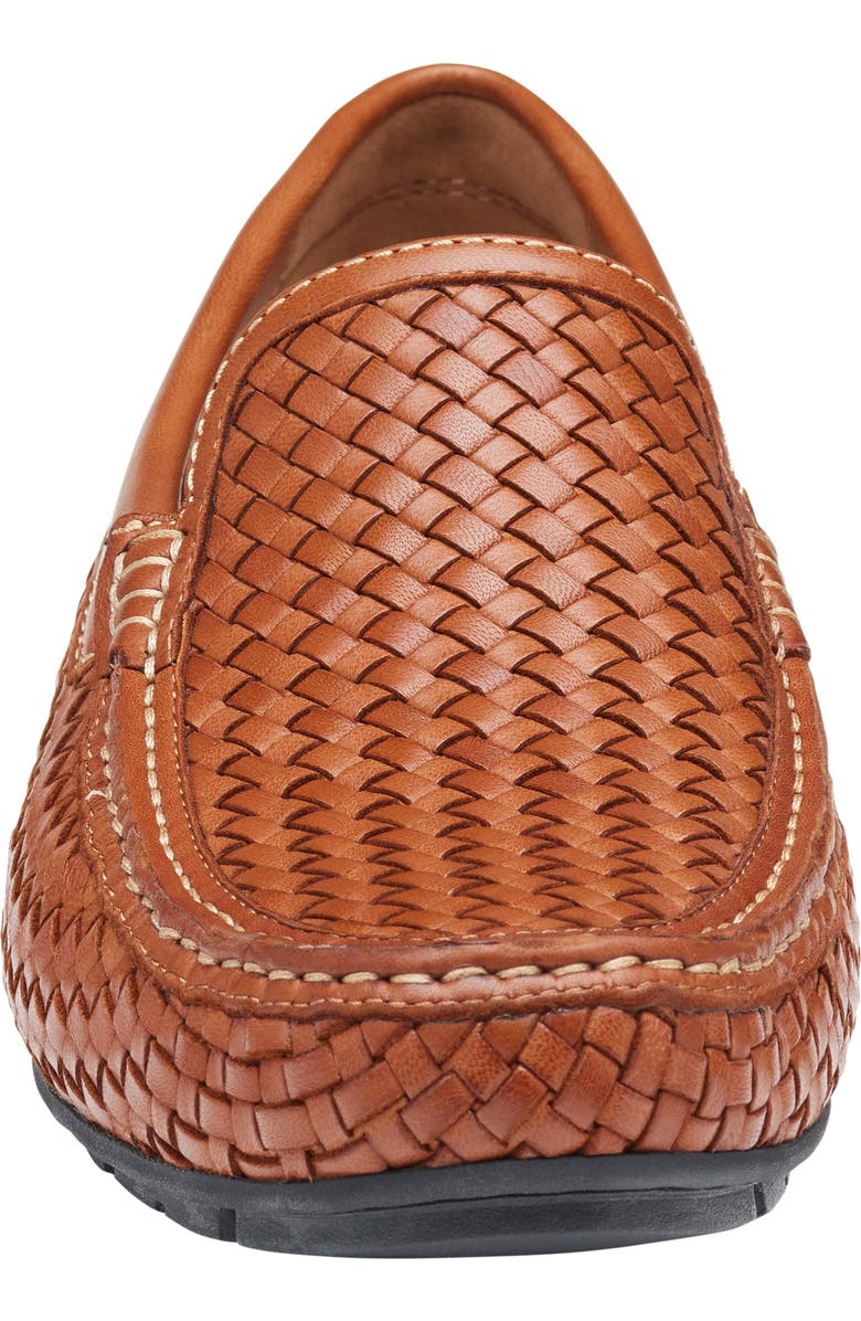 Johnston & Murphy Baldin Woven Moc Toe Driving Shoe, Alternate, color, Tan Sheepskin