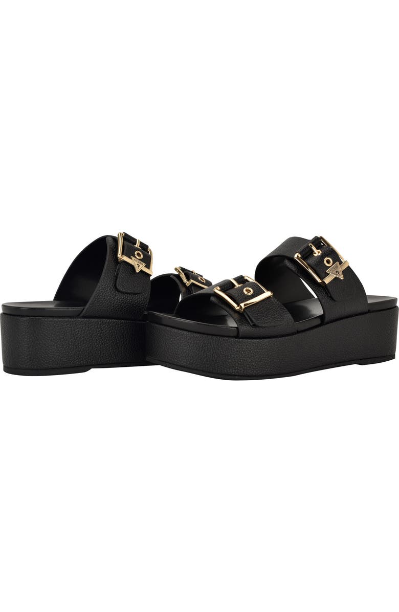GUESS Platform Slide Sandal, Alternate, color, Black