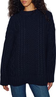 Reformation x Alexa Chung Oversized Cable Knit Sweater