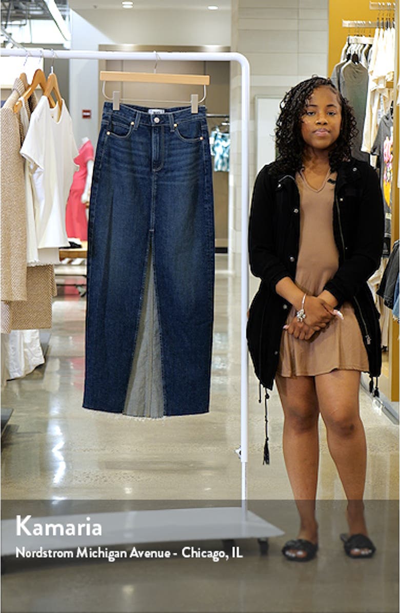 Angela Raw Hem Denim Maxi Skirt, sales video thumbnail