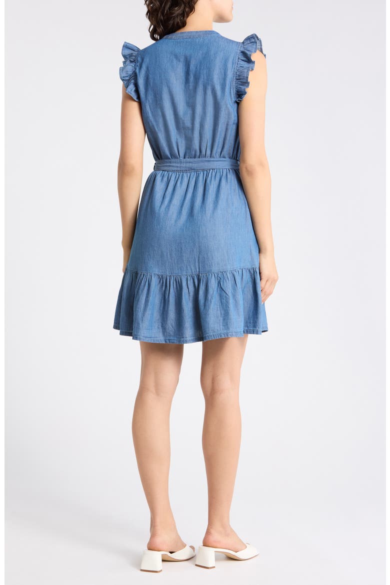 Sleeveless Chambray Dress, Alternate, color, MEDIUM WASH