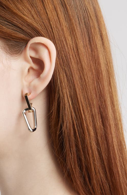 Allsaints Hex Mismatch Drop Earrings In Two Tone