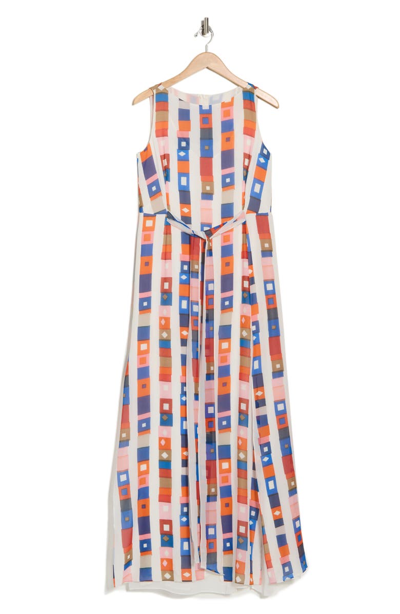 Akris Silk Sleeveless Maxi Dress, Alternate, color, Multicolor