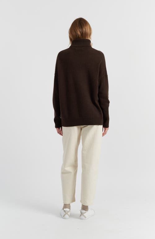 Chinti & Parker Pure Cashmere Roll Neck Sweater In Brown