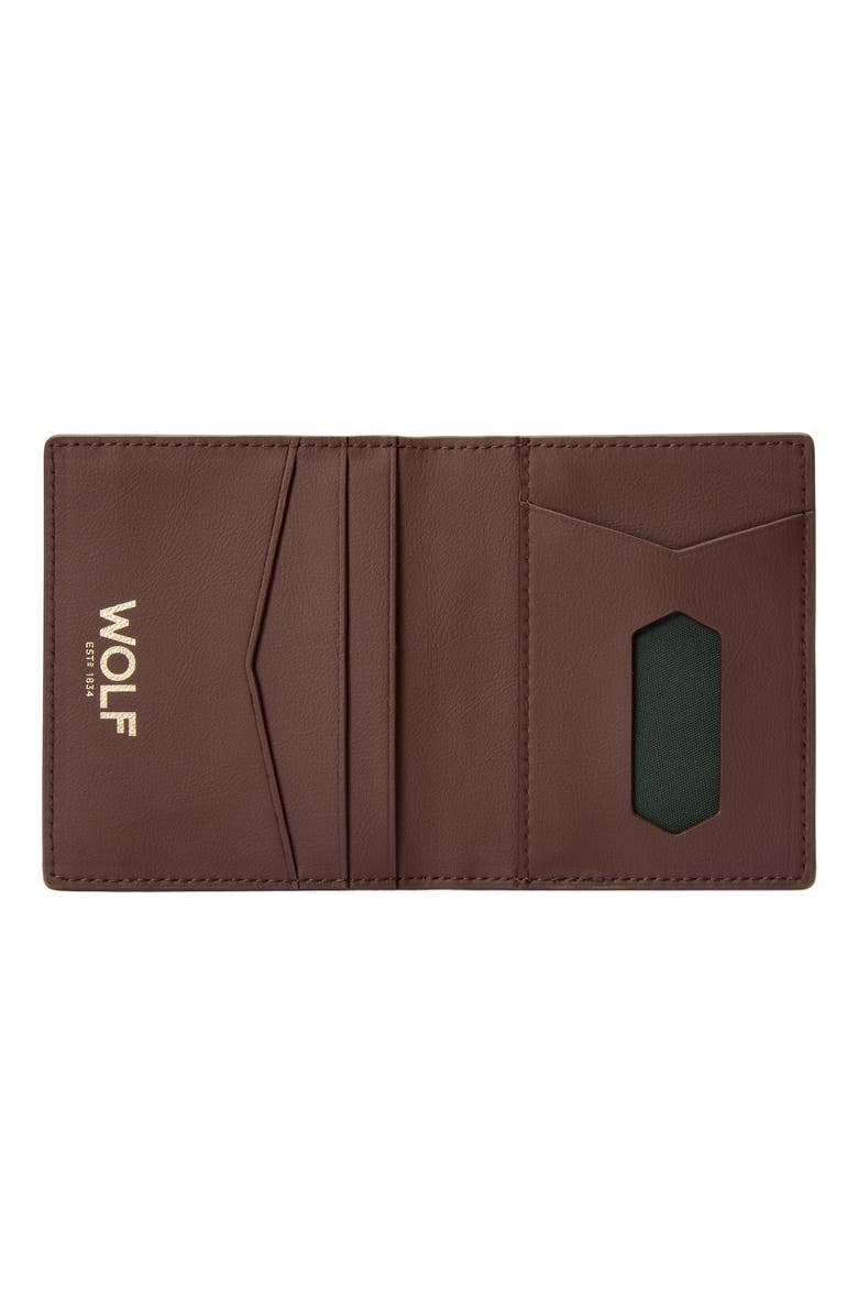 WOLF Signature ID Card Case, Alternate, color, Brown